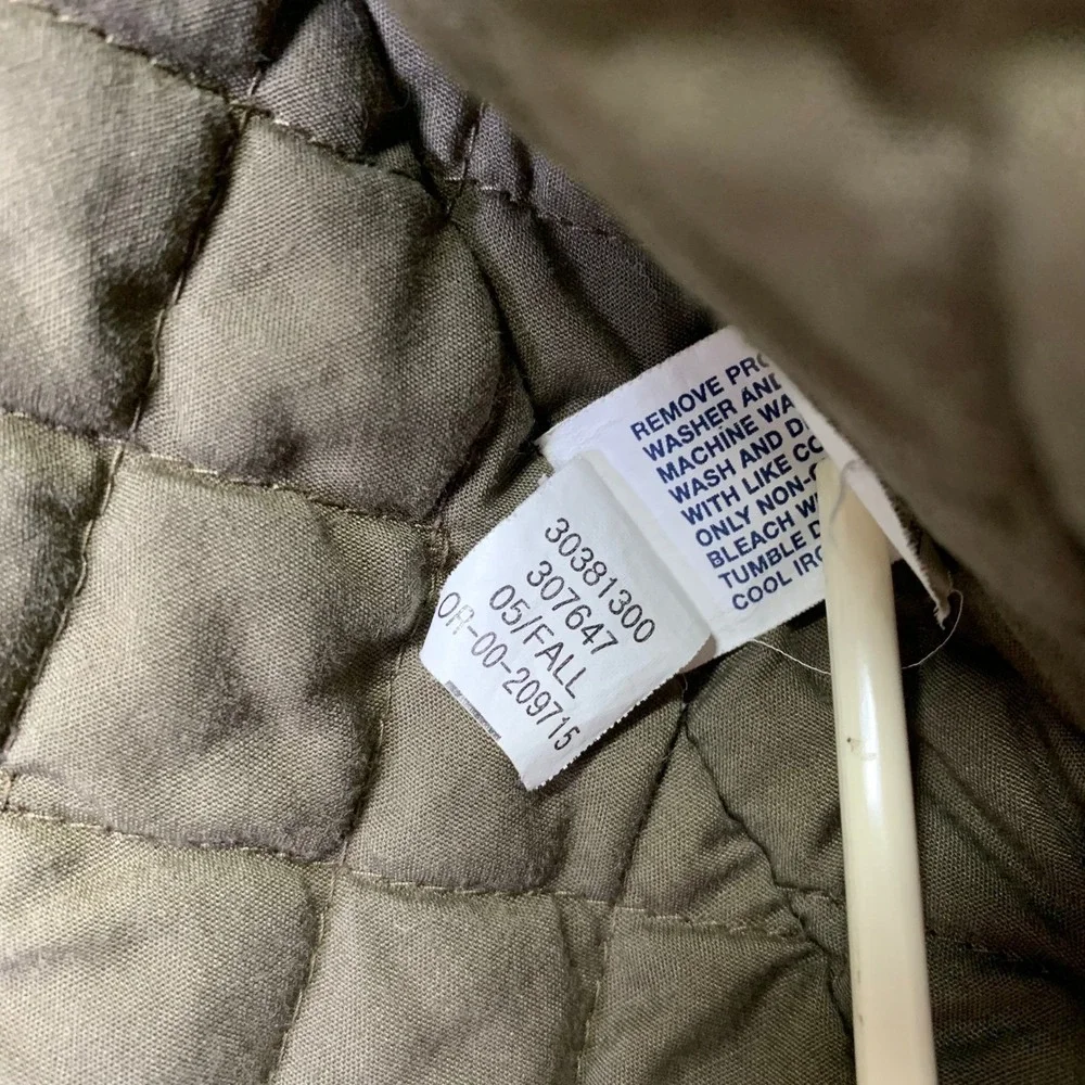 Vintage GAP Kids Jacket Size XXL 14-16 Khaki Parka Utility Field Quilt Lined Y2k